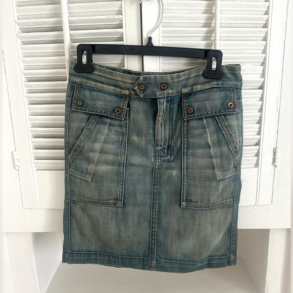 7 For All Mankind Dresses & Skirts - 7 For All Mankind Faded Denim Skirt